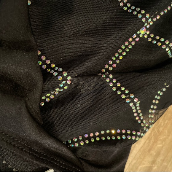 NWT Shein SXY Curve Black Rhinestone Bodysuit Plus Size 2X Bling - Picture 3 of 11